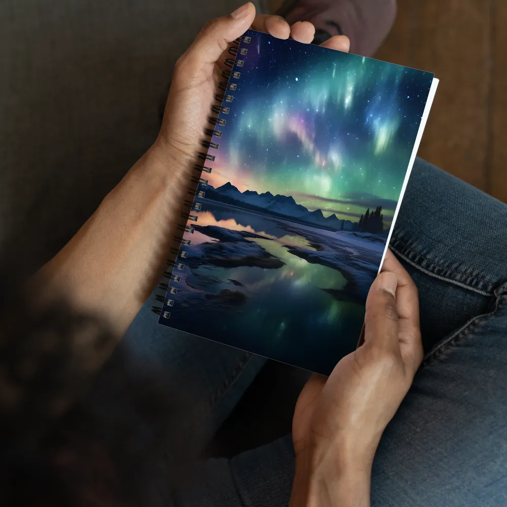 Ethereal Aurora: A Night Under the Stars | Spiral Notebook