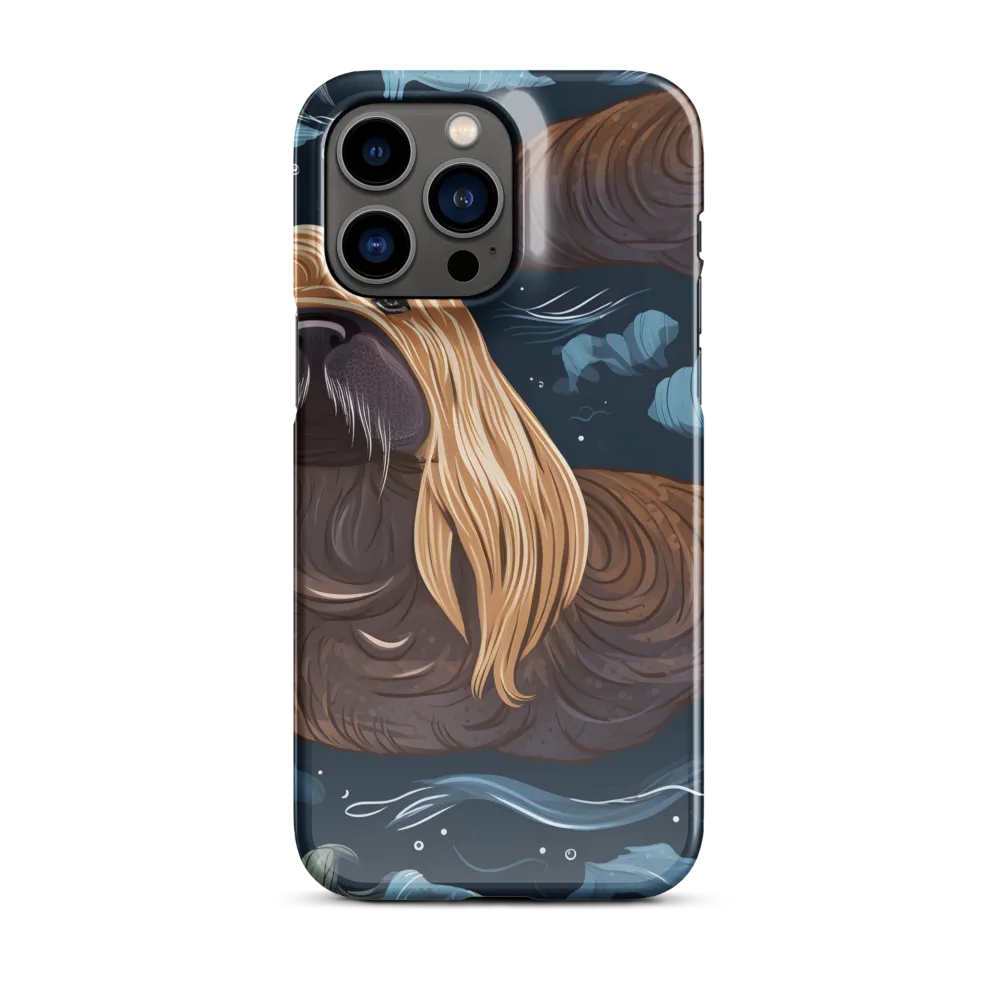Whimsical Walruses in Deep Blue