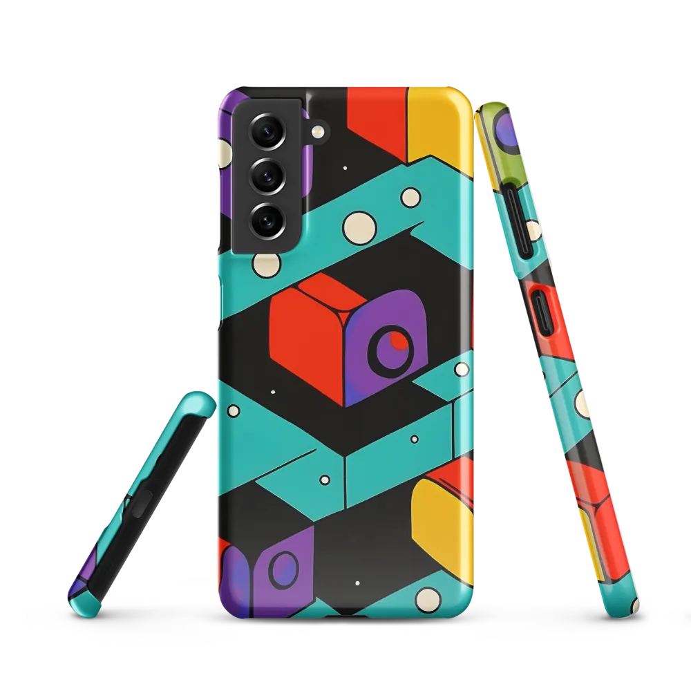 Vibrant Geometric Harmony | Phone Case |  S21 | Snap Case | Glossy