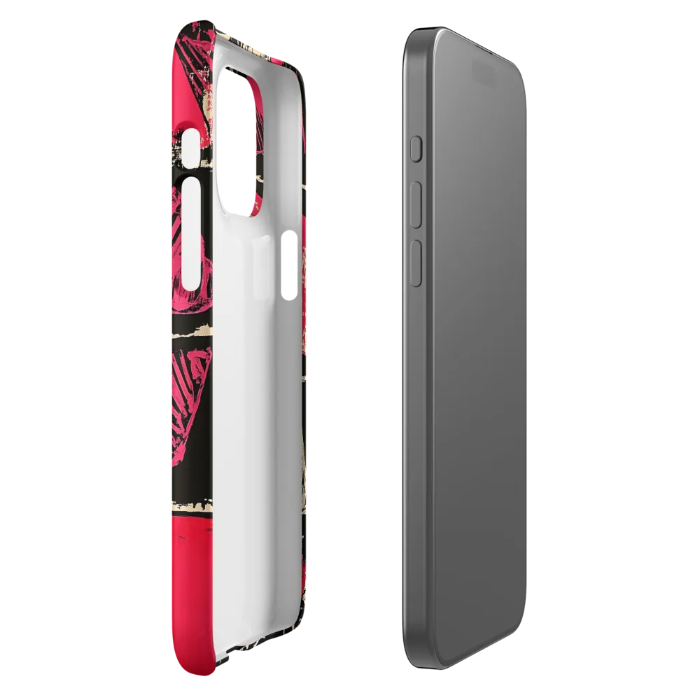 Geometric Symphony in Pink and Black