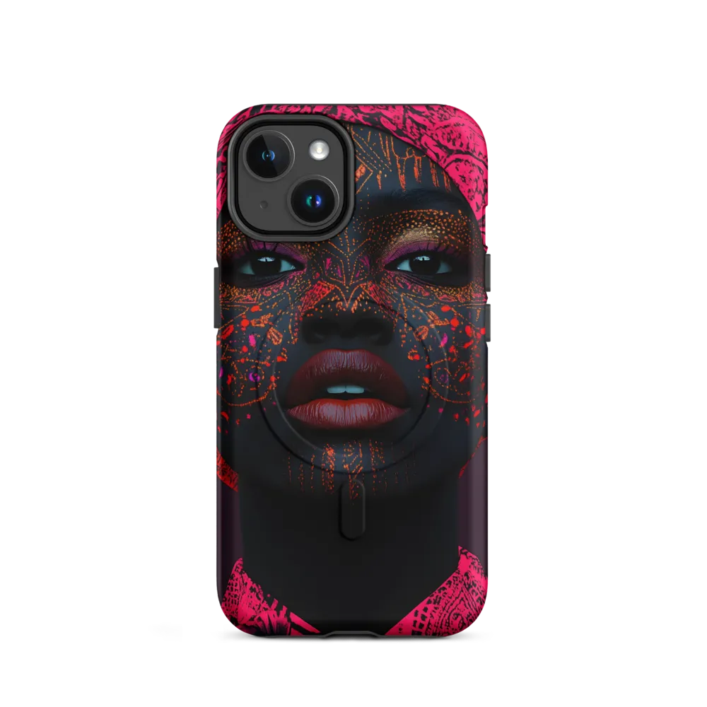 Neon Adornments: A Portrait of Cultural Expression