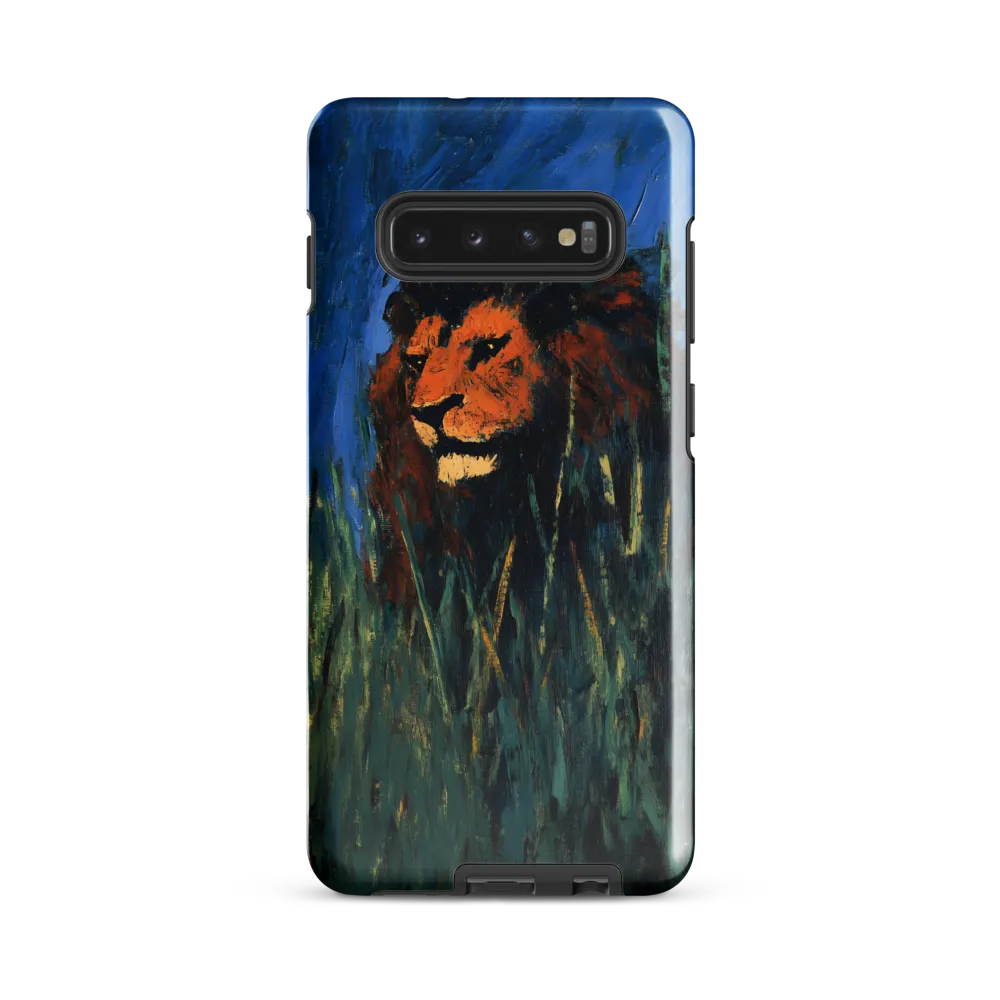 Encountering the King of the Savanna | Phone Case |  S10 Plus | Tough Case | Glossy