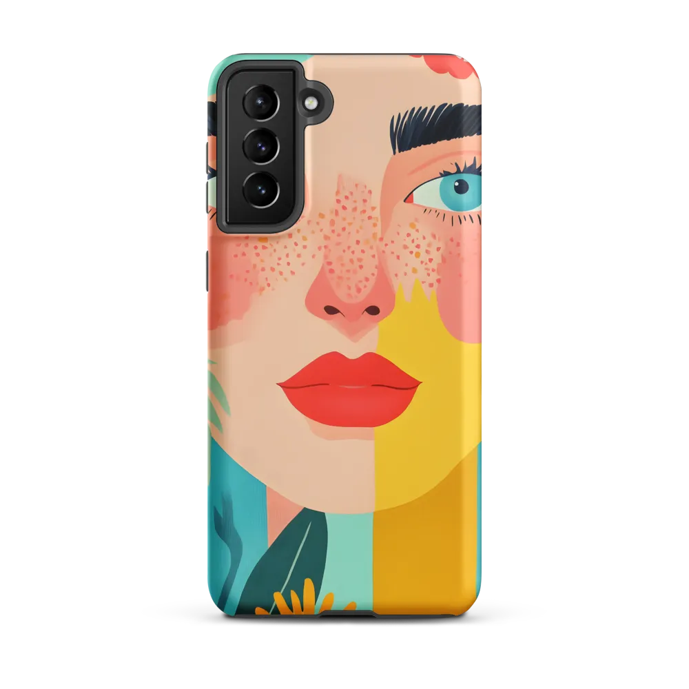 Floral Serenity: A Modern Portrait
