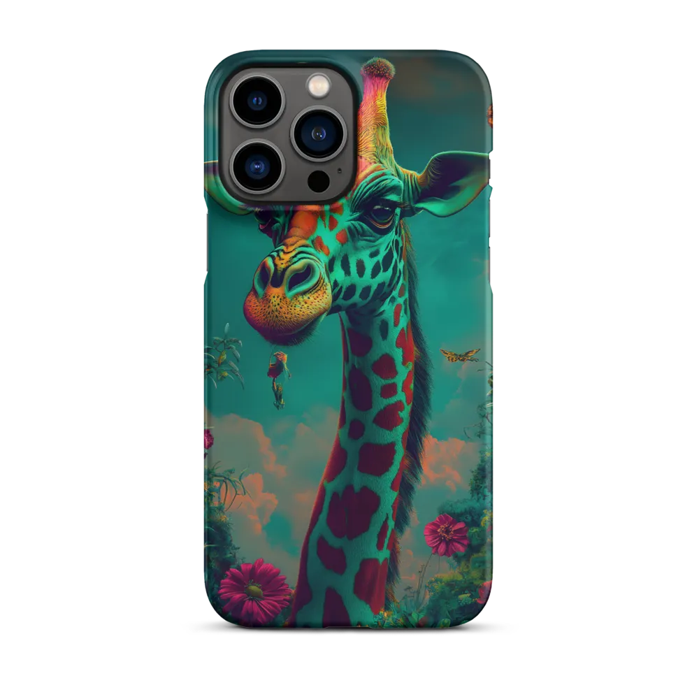 Whimsical Giraffe Among Blossoms