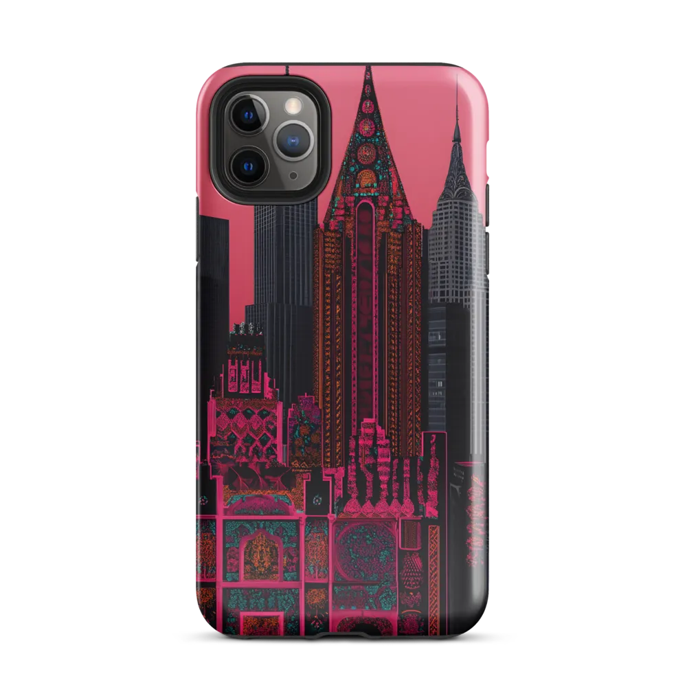 Urban Vibrance: A Digital Exploration of Skyscrapers | Phone Case |  11 Pro Max | Tough Case | Glossy