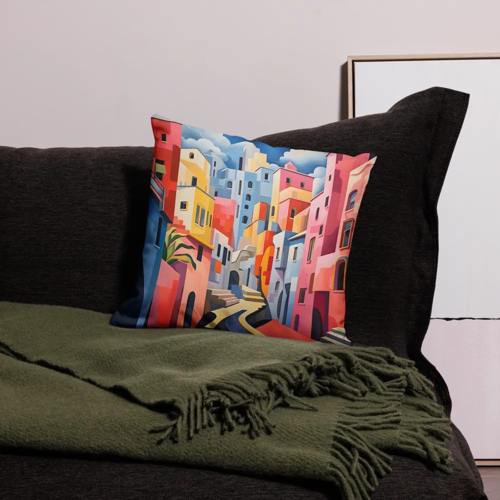 Whimsical Cityscape | Pillow Case | 18″×18″