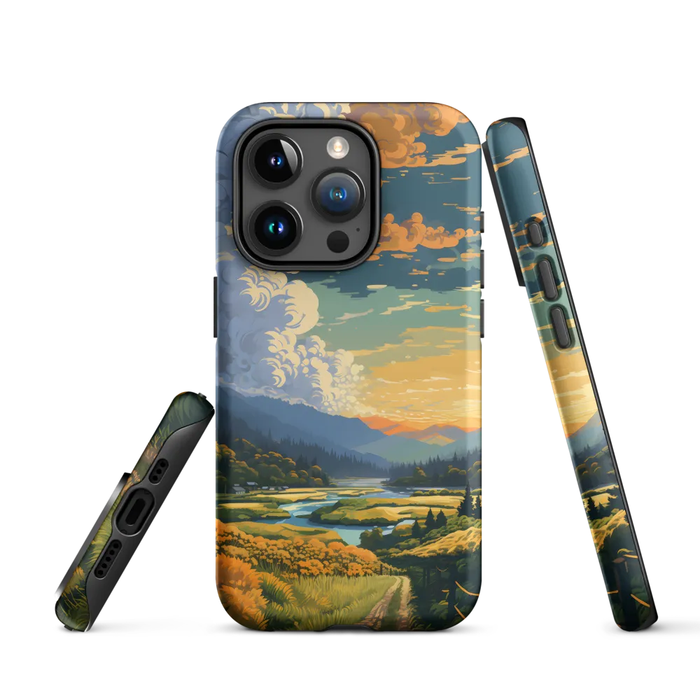 Tranquil Valley at Dusk | Phone Case |  15 Pro | Tough Case | Matte