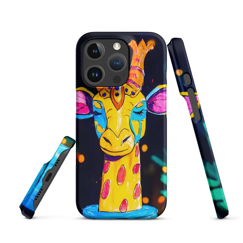 Whimsical Giraffe in Vibrant Colors
