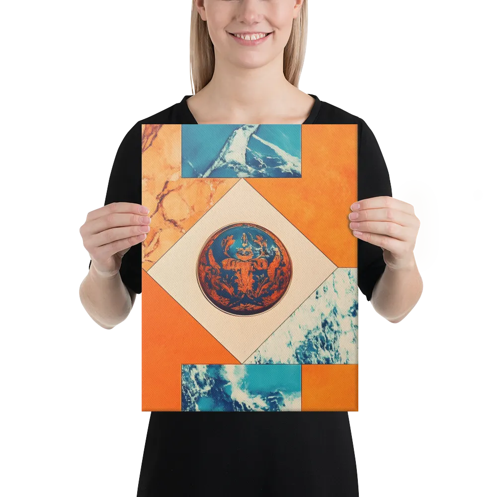 Harmonious Encounters: Abstract Geometry | Canvas | 12″×16″