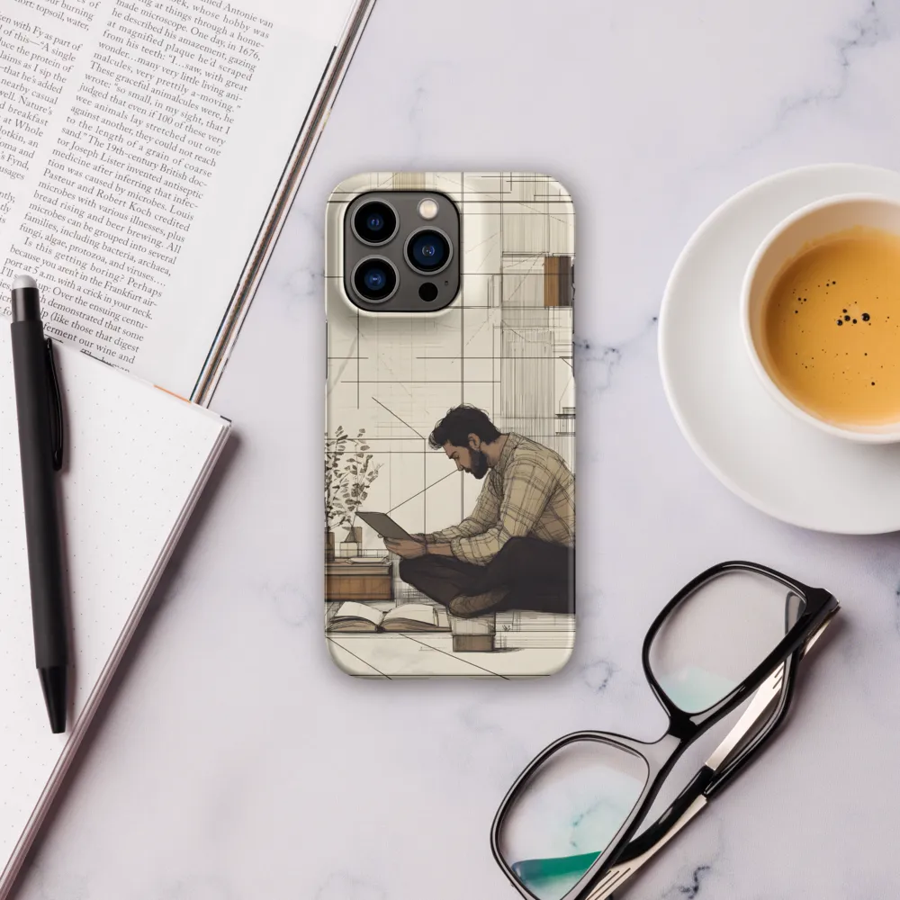 Quiet Reflections in Line | Phone Case |  14 Pro Max | Snap Case | Matte
