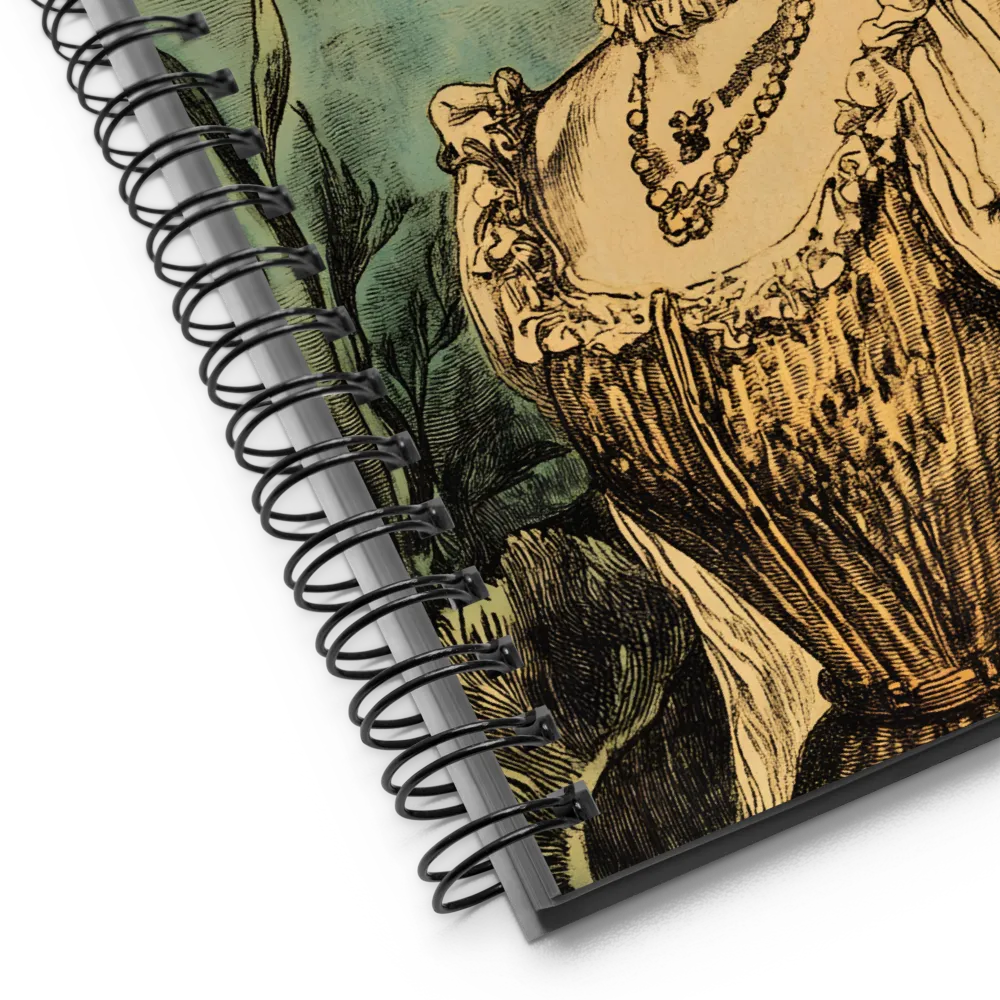 Elegance Beneath the Waves | Spiral Notebook