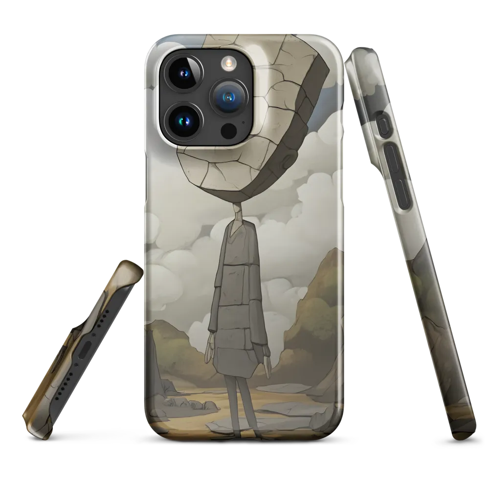 Whimsical Stone Figure in a Rocky Landscape | Phone Case |  15 Pro Max | Snap Case | Glossy