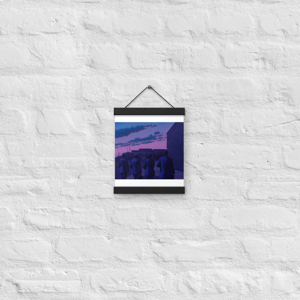 The Twilight Stroll | Poster With Black Wood Hanger | 8″×10″