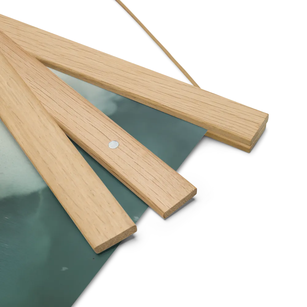 Clouded Thoughts | Poster With Oak Wood Hanger | 18″×18″