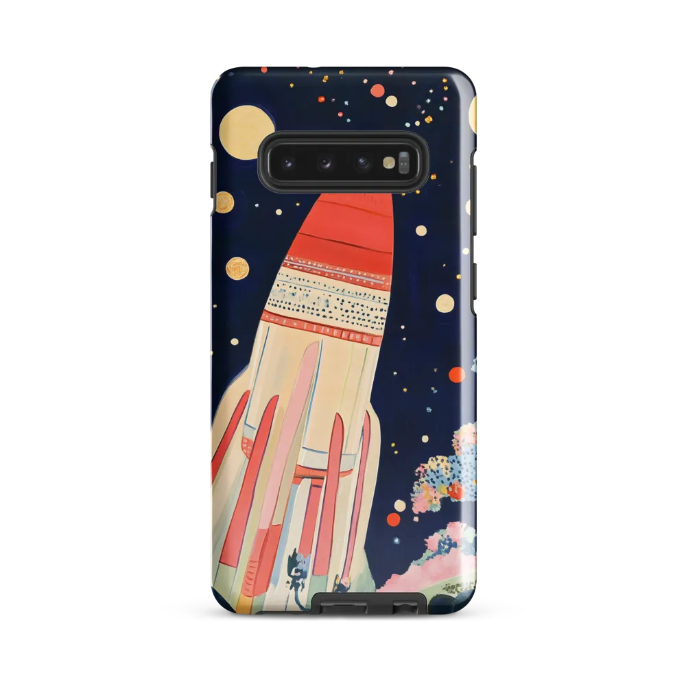 Cosmic Dreams: The Rocket's Journey | Phone Case |  S10 Plus | Tough Case | Glossy