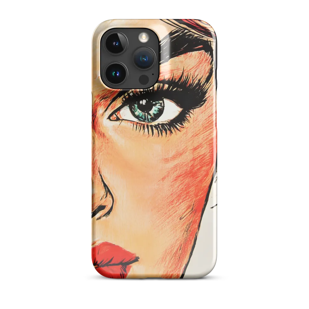 Turquoise Eye, Red Lip — Pop-Illustration Close-Up