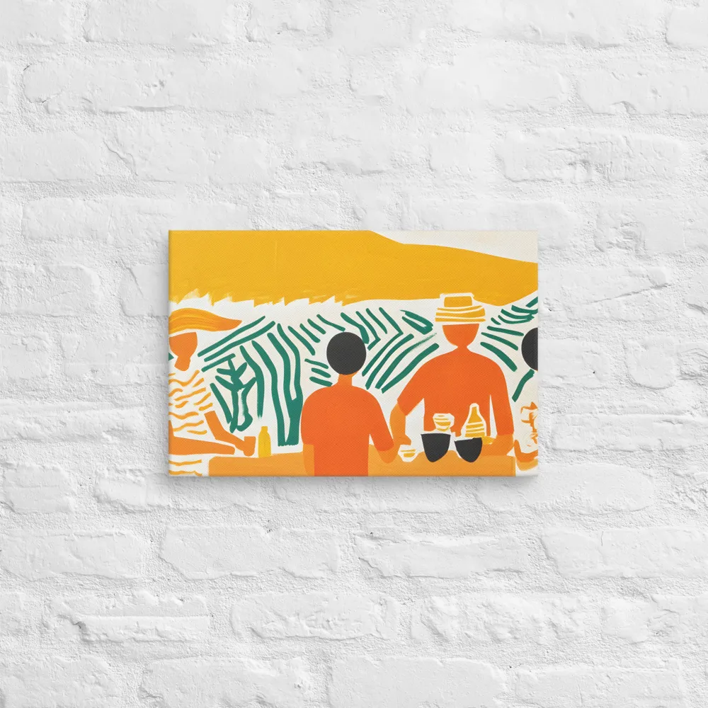 Summer Vibes: Café Conversations | Canvas | 12″×18″