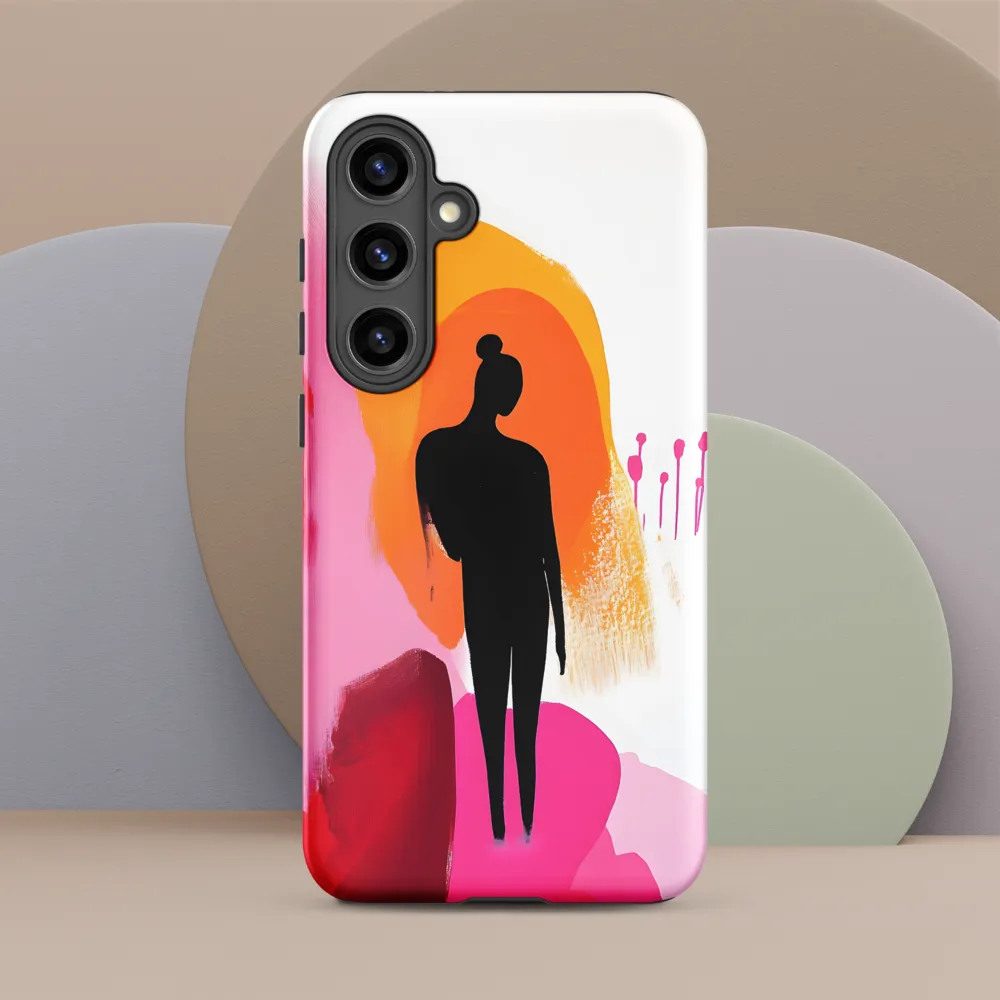 Silhouette in Colorful Abstraction
