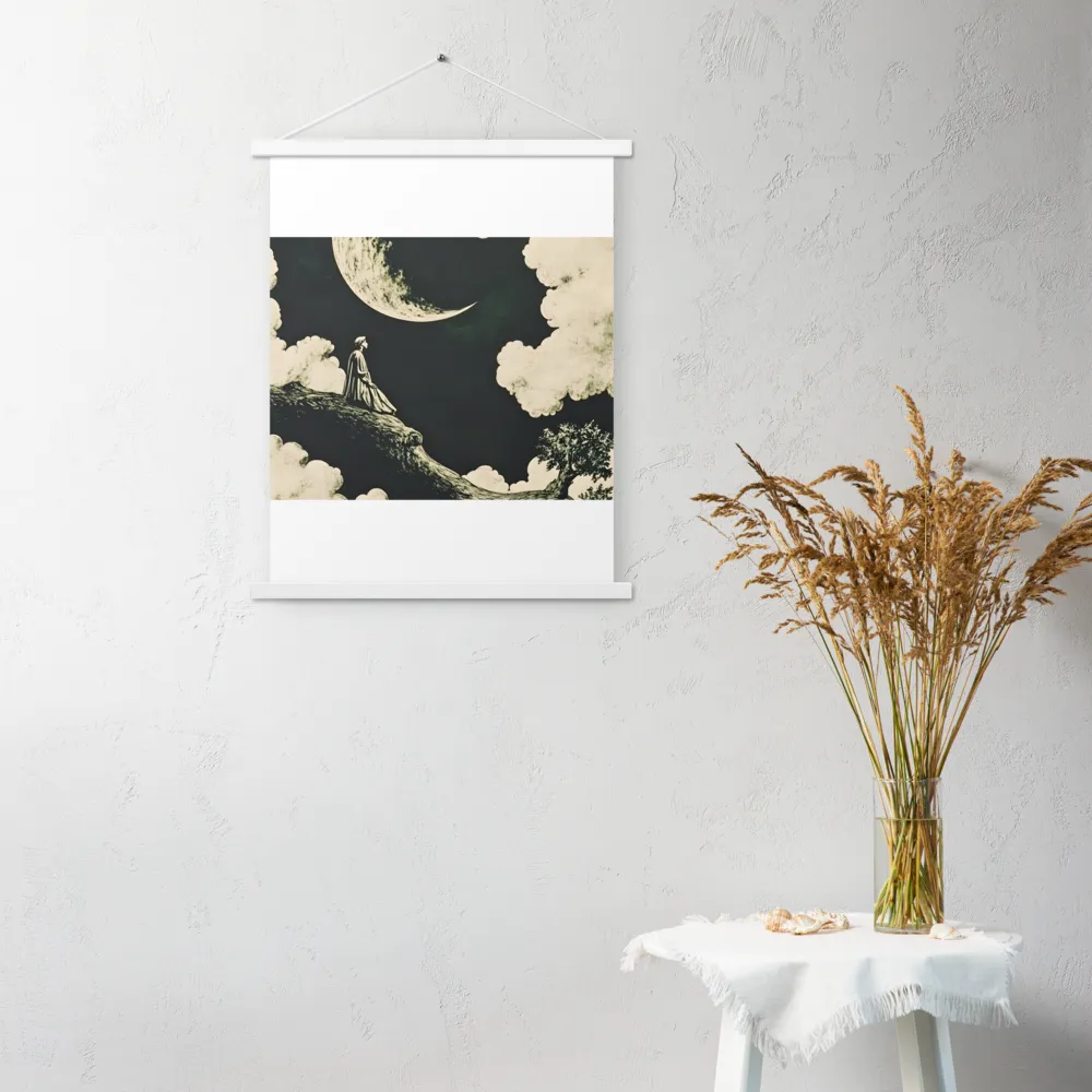 Whispers of the Moon | Poster With White Wood Hanger | 18″×24″