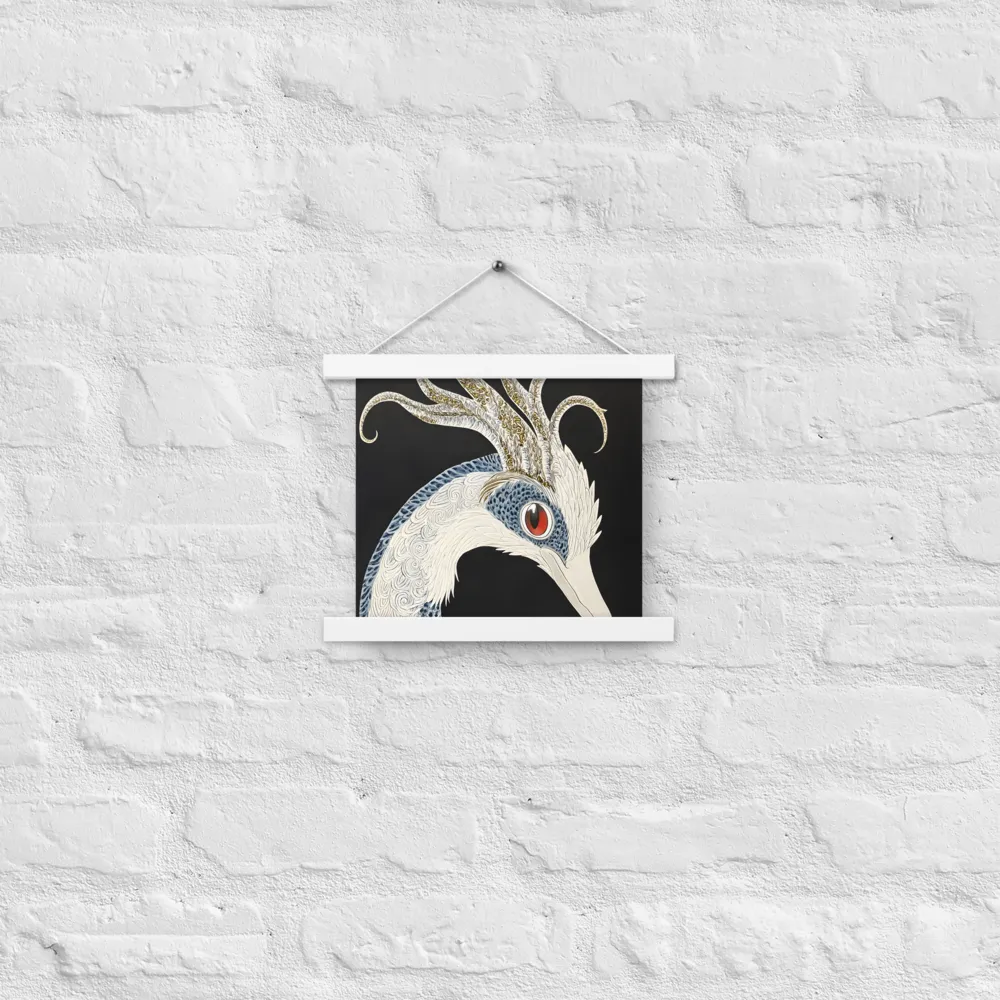 Elegance of the Majestic Peacock | Poster With White Wood Hanger | 10″×10″