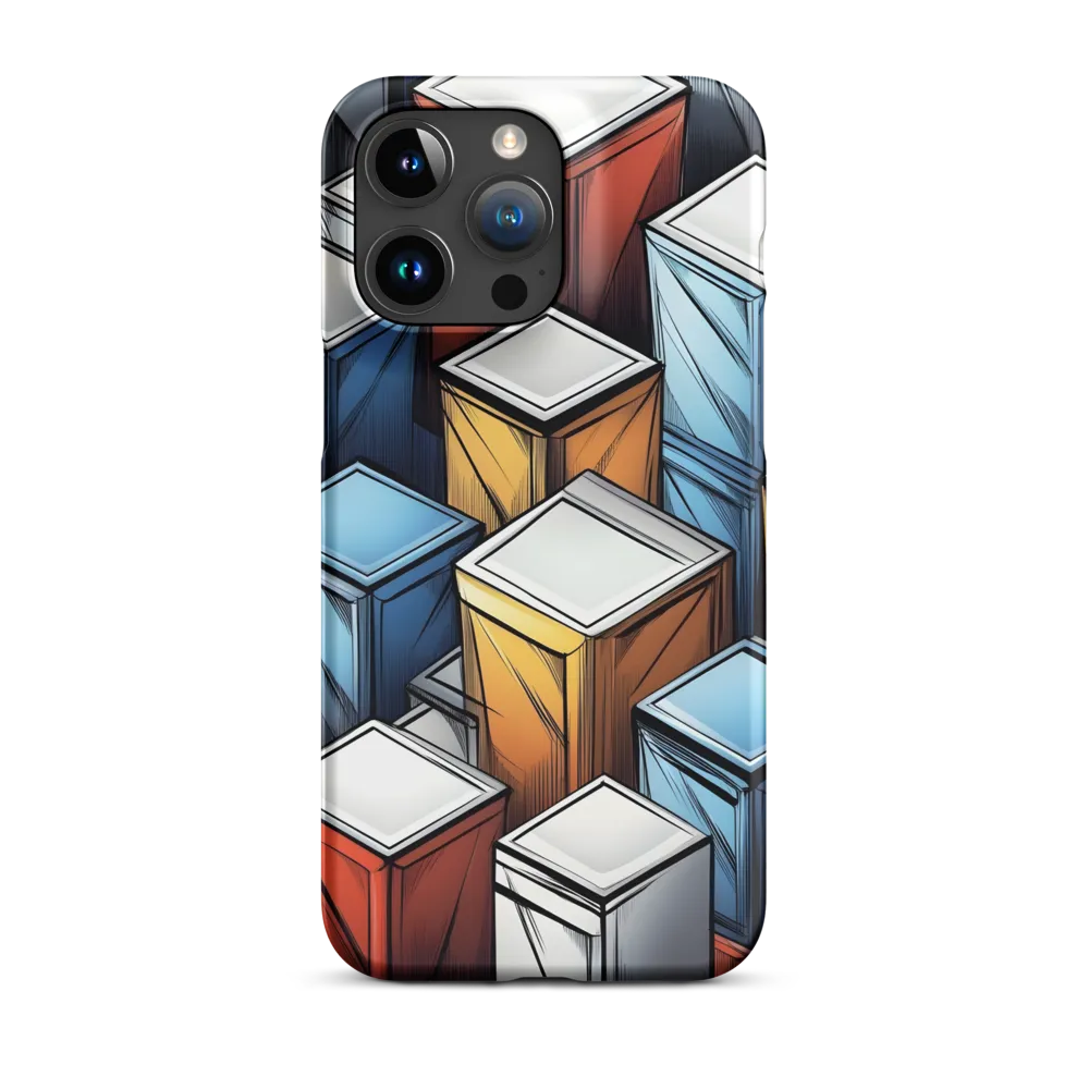 Geometry of Colorful Containers | Phone Case |  15 Pro Max | Snap Case | Matte