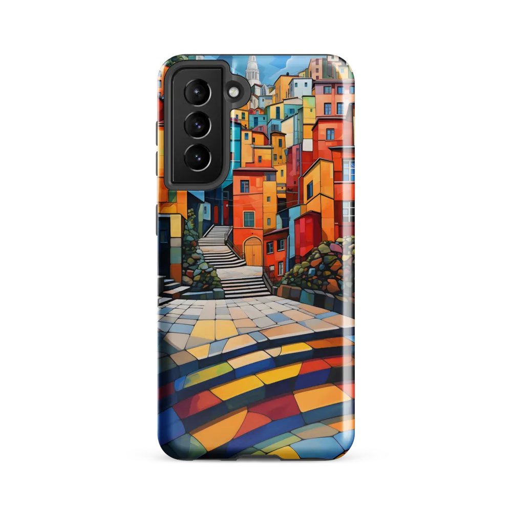 Vibrant Village: A Cubist Journey