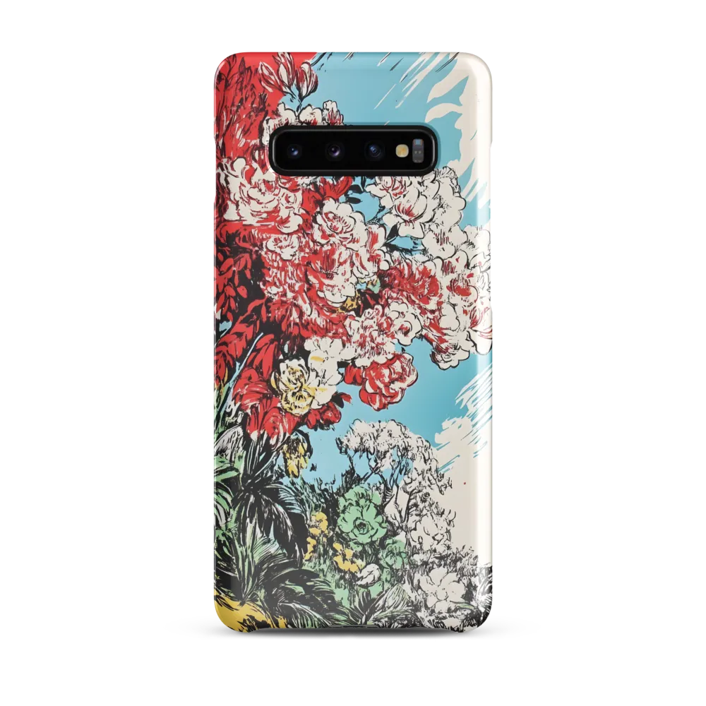 Floral Symphony in Bold Colors | Phone Case |  S10 Plus | Snap Case | Glossy