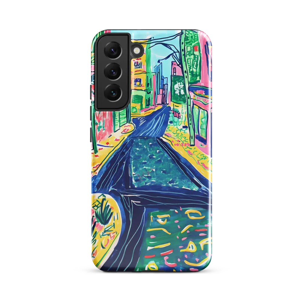 Dreamy Street in Vibrant Hues