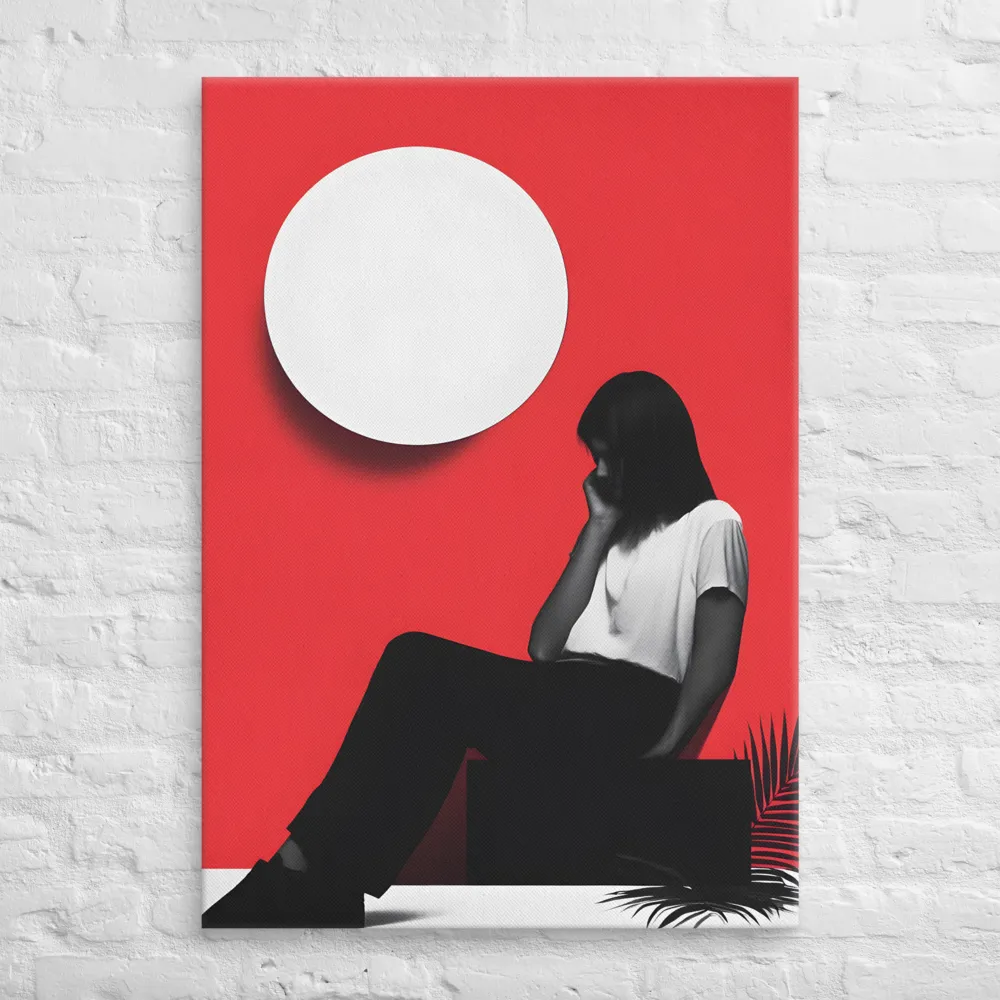 Contemplation in Red | Canvas | 28″×40″