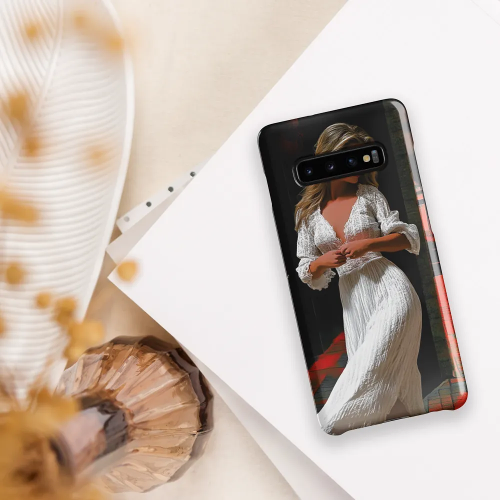 Elegance in White | Phone Case |  S10 Plus | Snap Case | Glossy