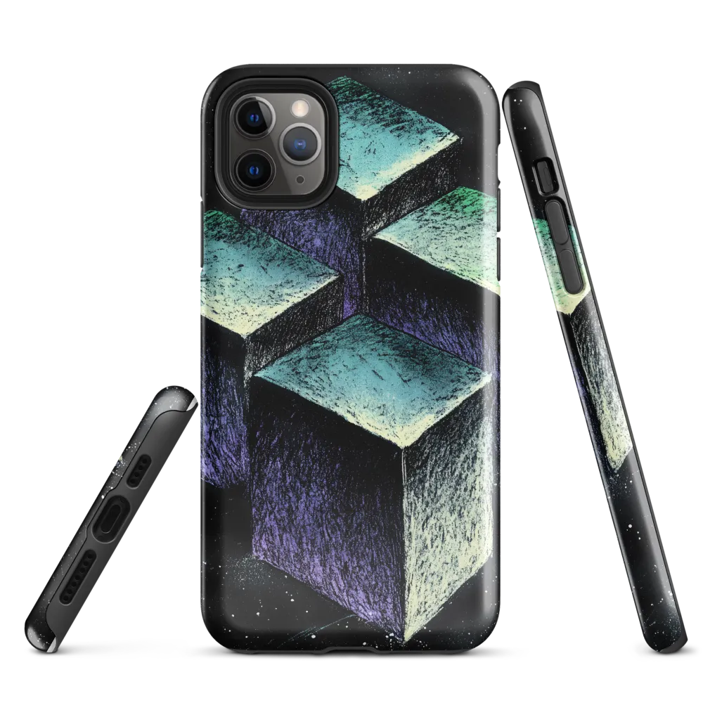 Floating Geometry: A Study in Cubes | Phone Case |  11 Pro Max | Tough Case | Glossy