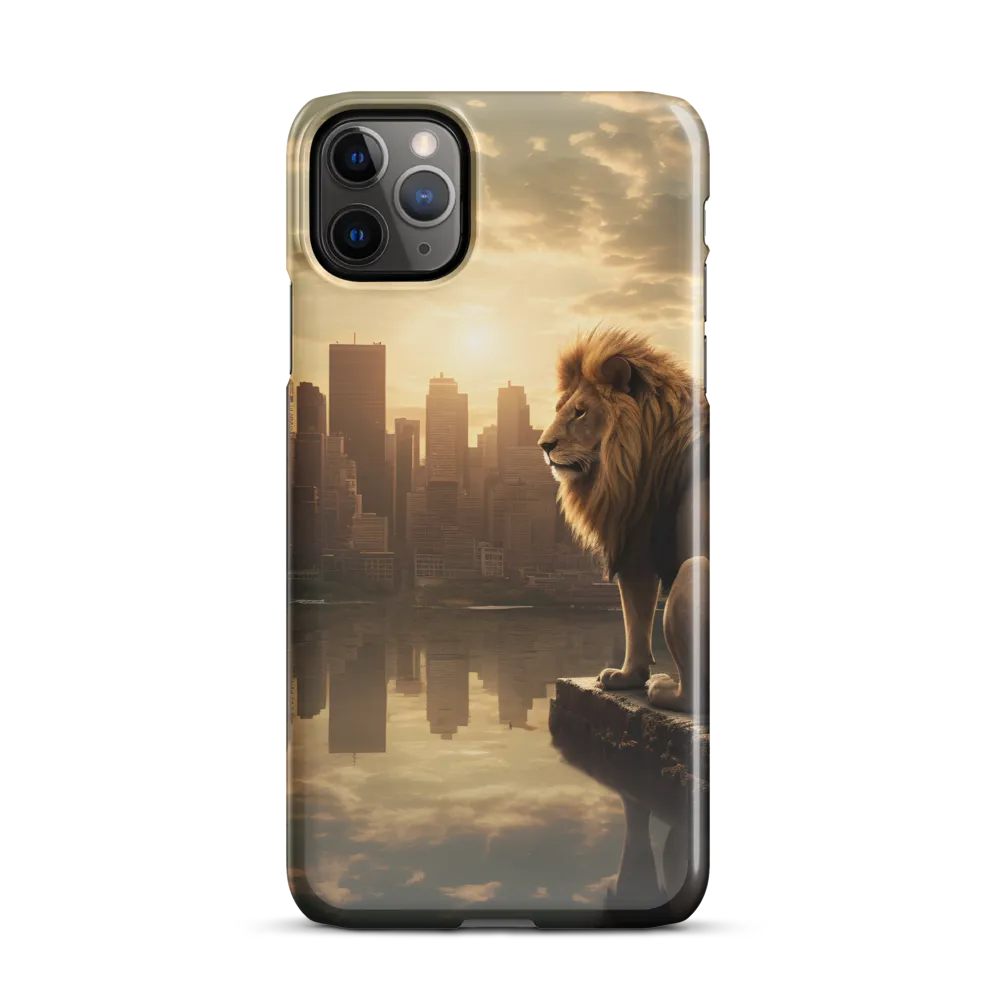 The Lion's Gaze Over the Urban Symphony | Phone Case |  11 Pro Max | Snap Case | Glossy