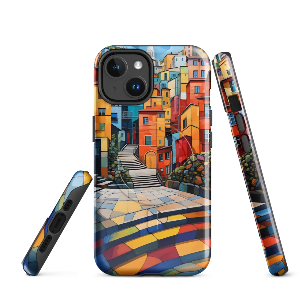 Vibrant Village: A Cubist Journey