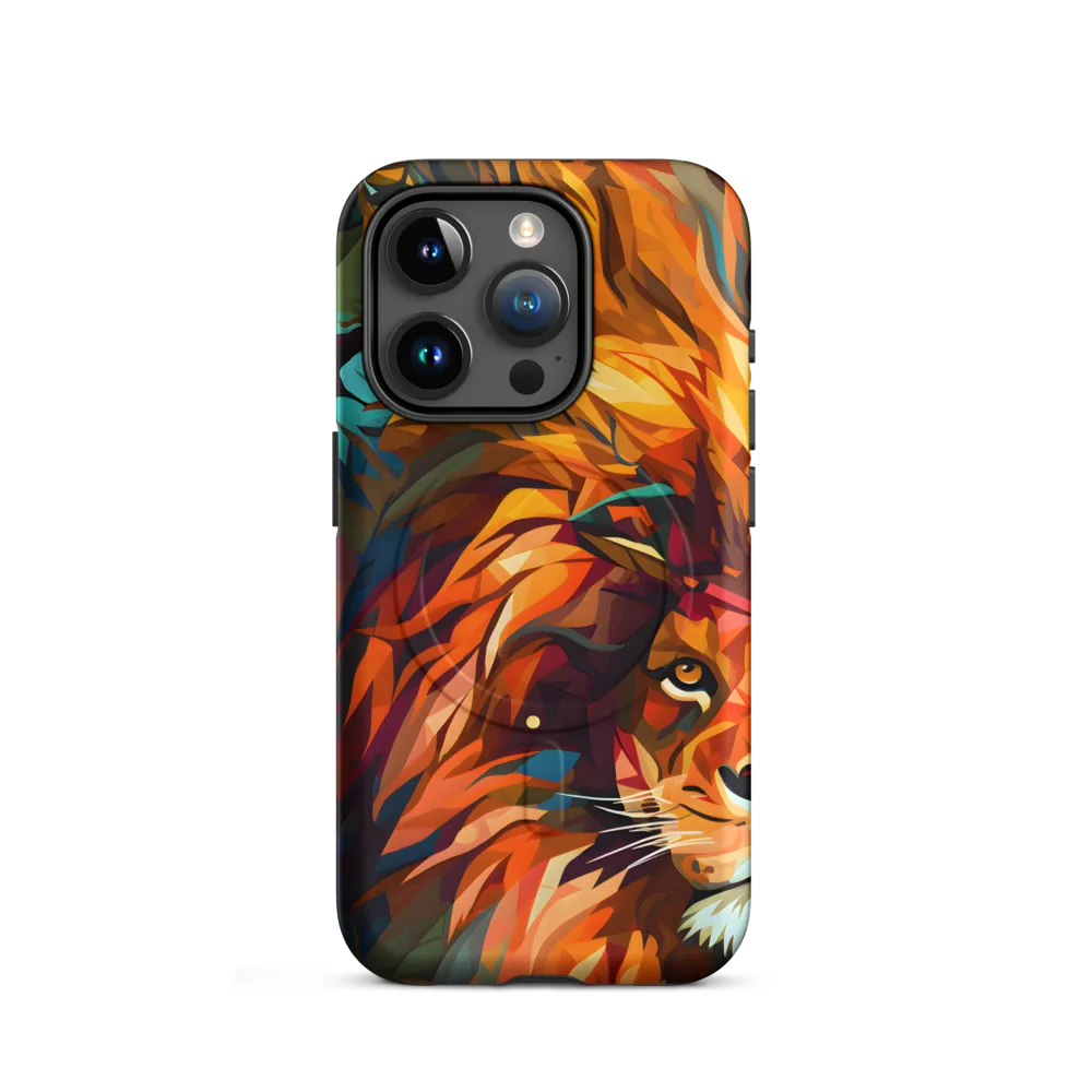 Majestic Gaze: The Polygonal Lion