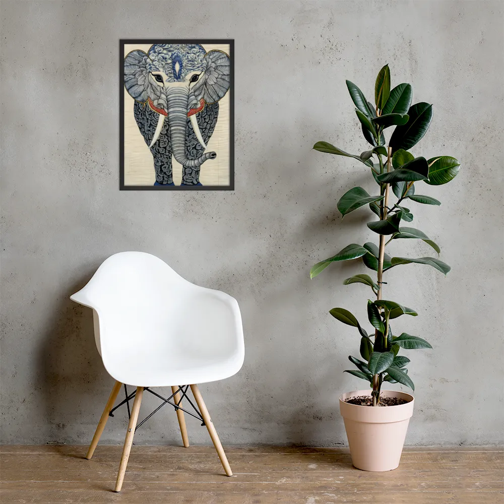 Majesty of the Elephant | Poster with Black Frame | 18″×24″