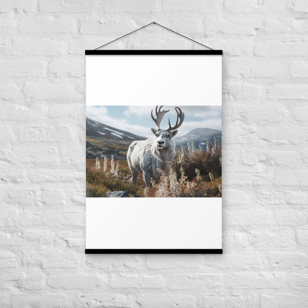 Majestic Harmony: The Reindeer in Nature | Poster With Black Wood Hanger | 24″×36″