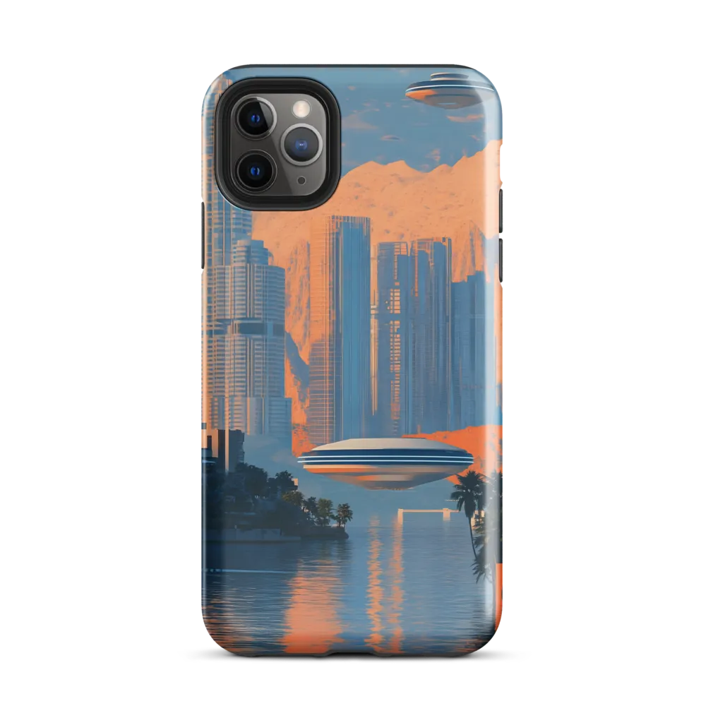 Futuristic Horizons: A Sci-Fi Cityscape | Phone Case |  11 Pro Max | Tough Case | Glossy