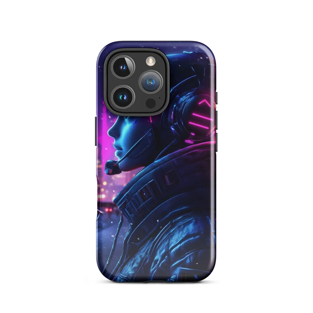 Dystopian Elegance: Cyberpunk Figure in Neon