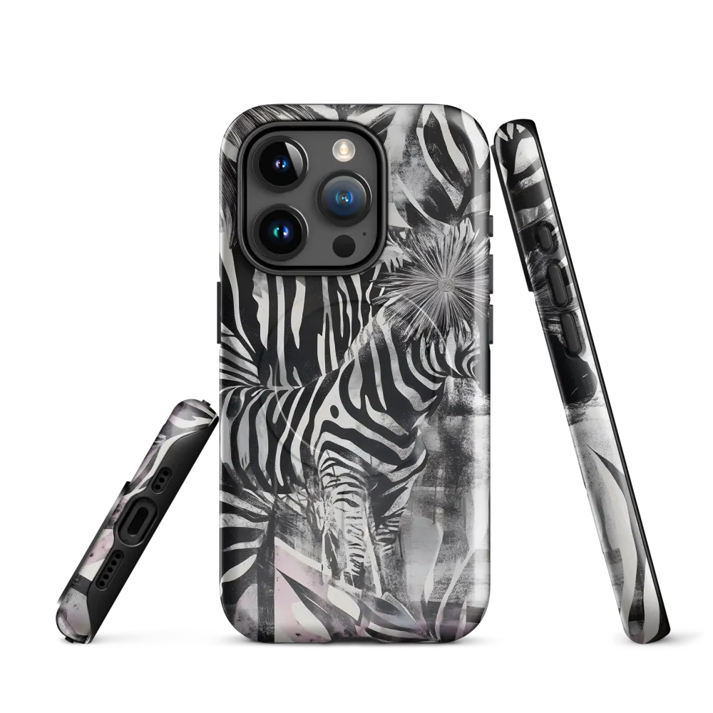 Zebra in the Jungle of Illusions | Phone Case |  15 Pro | MagSafe® Tough Case | Glossy