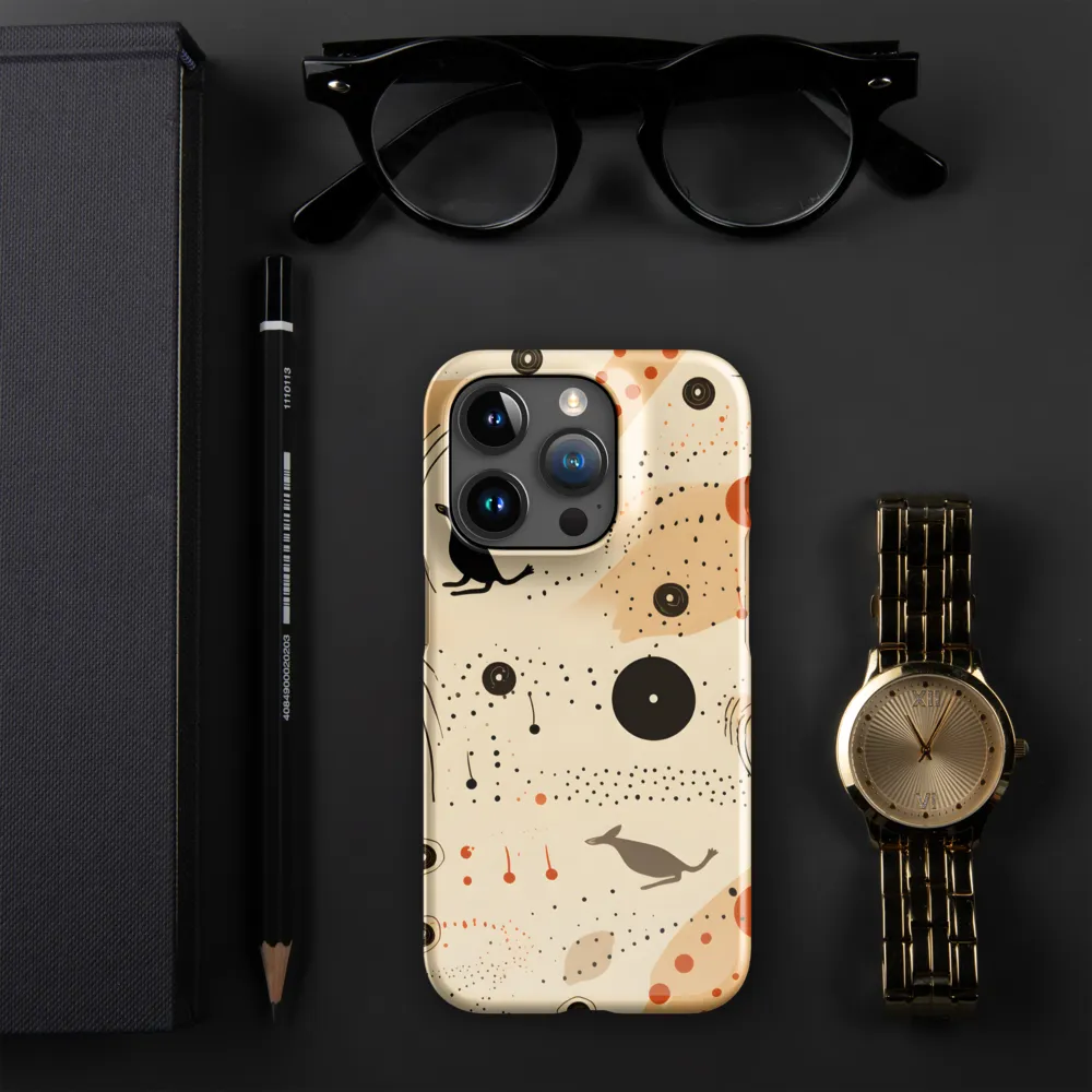 Playful Patterns in Earth Tones | Phone Case |  15 Pro | Snap Case | Glossy