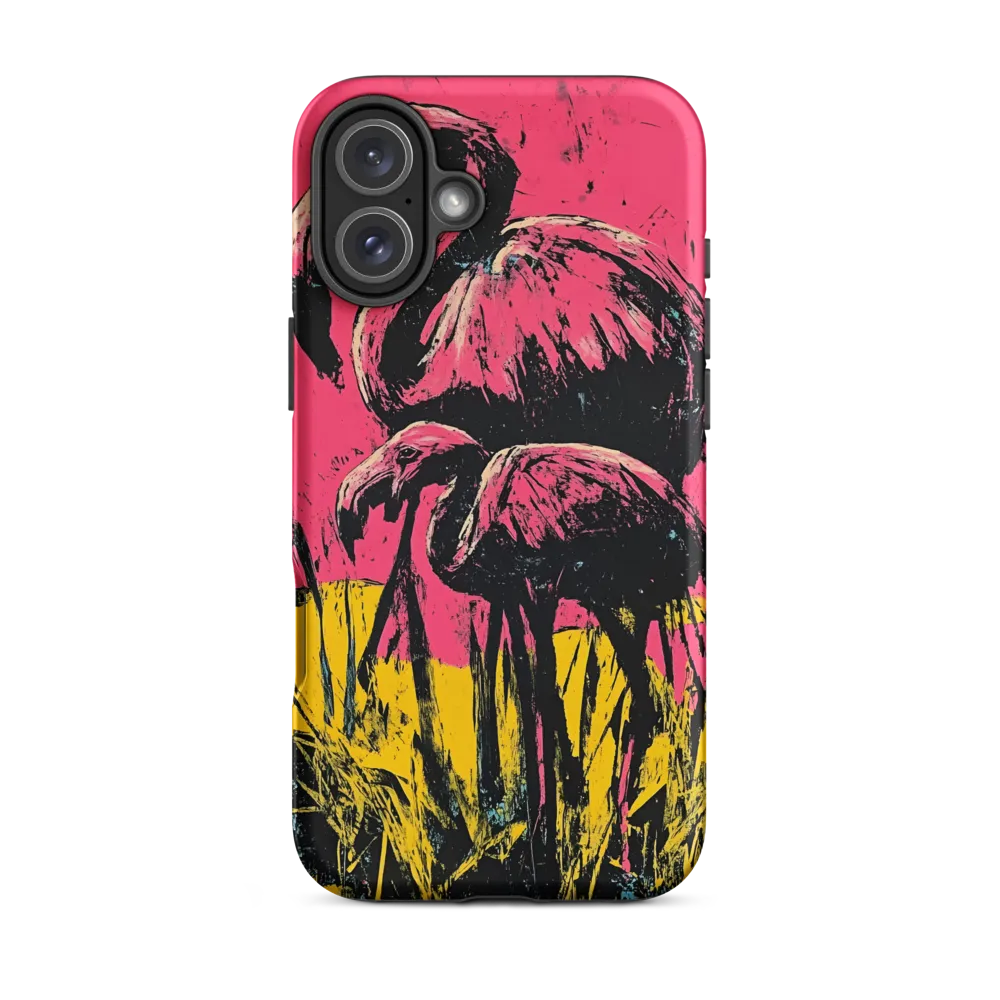 Flamingo Duet: A Pop Art Expression