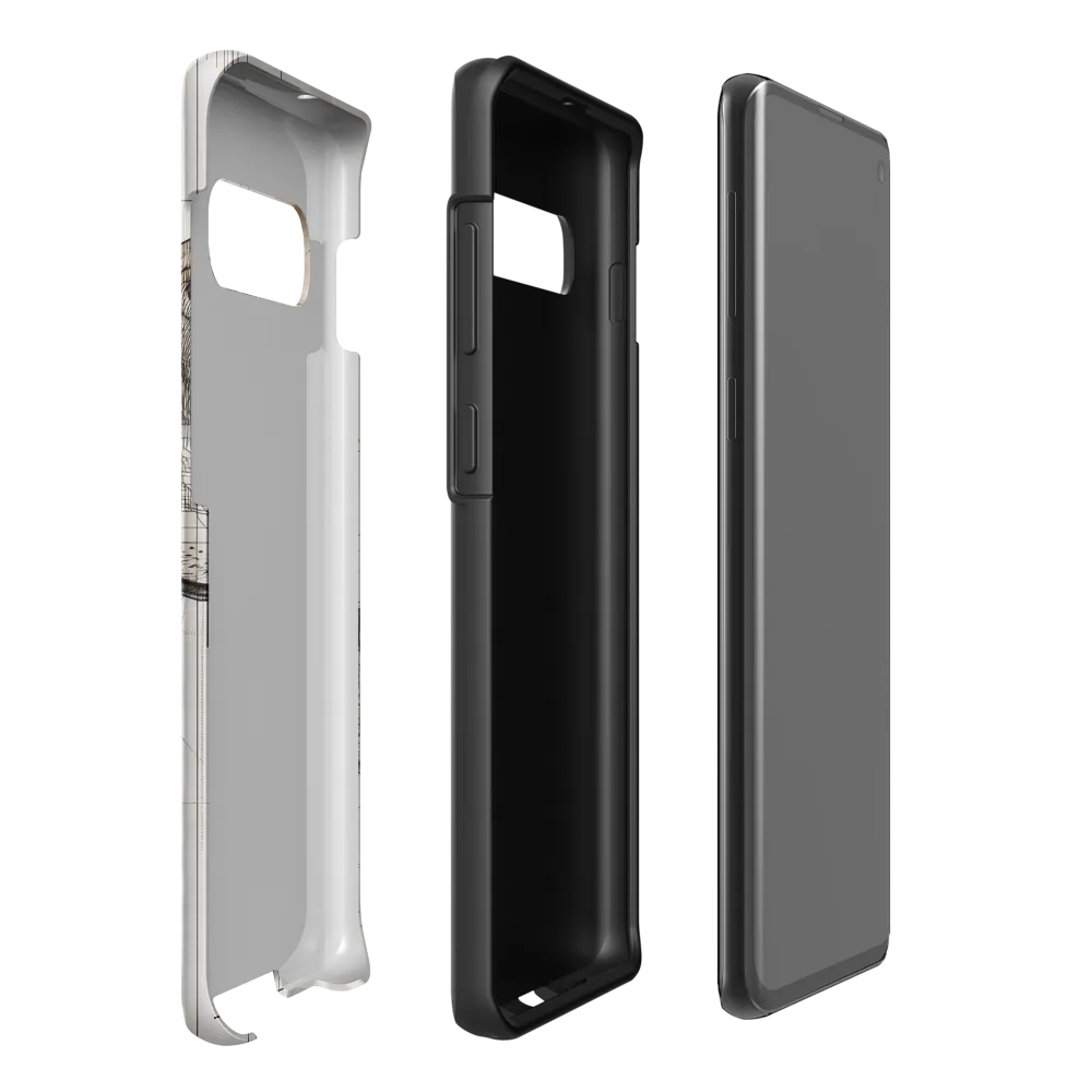 Geometric Harmony: The Essence of Wolves | Phone Case |  S10 Plus | Tough Case | Matte