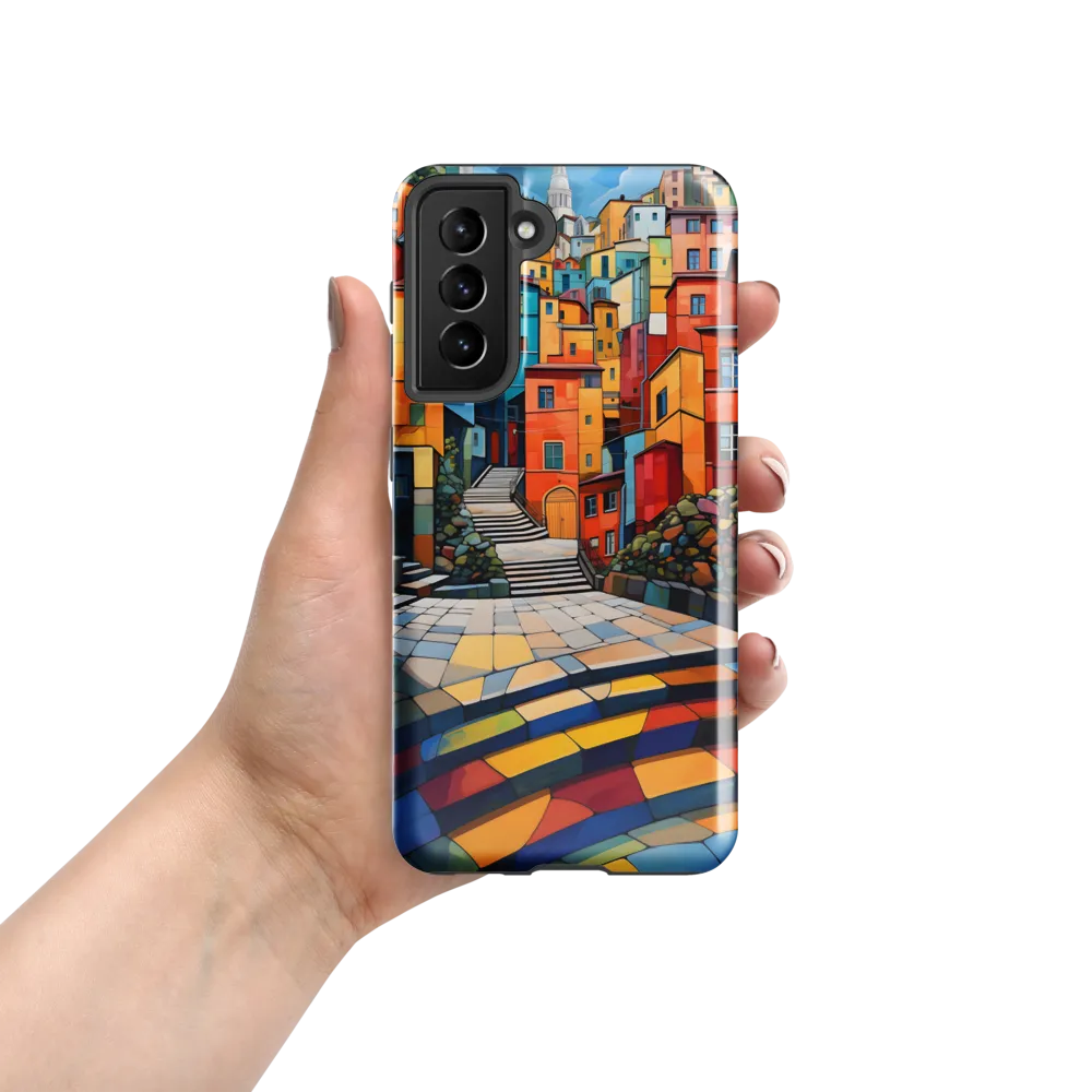 Vibrant Village: A Cubist Journey