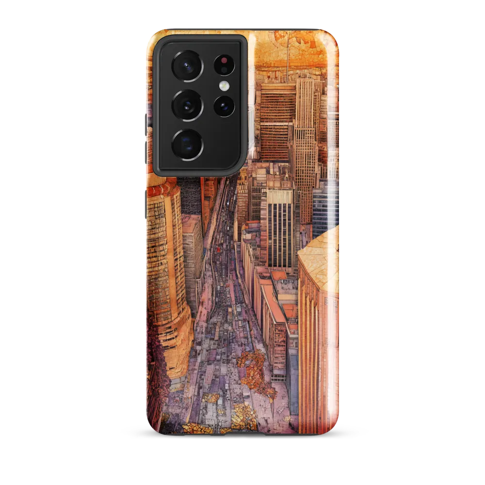 Mosaic Cityscape at Dusk