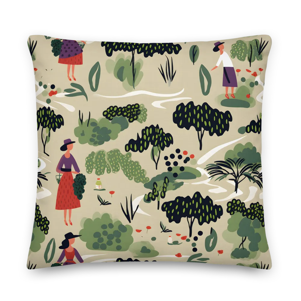 Harmony in Nature: A Whimsical Tapestry | Pillow & Pillow Case | Multiple Sizes