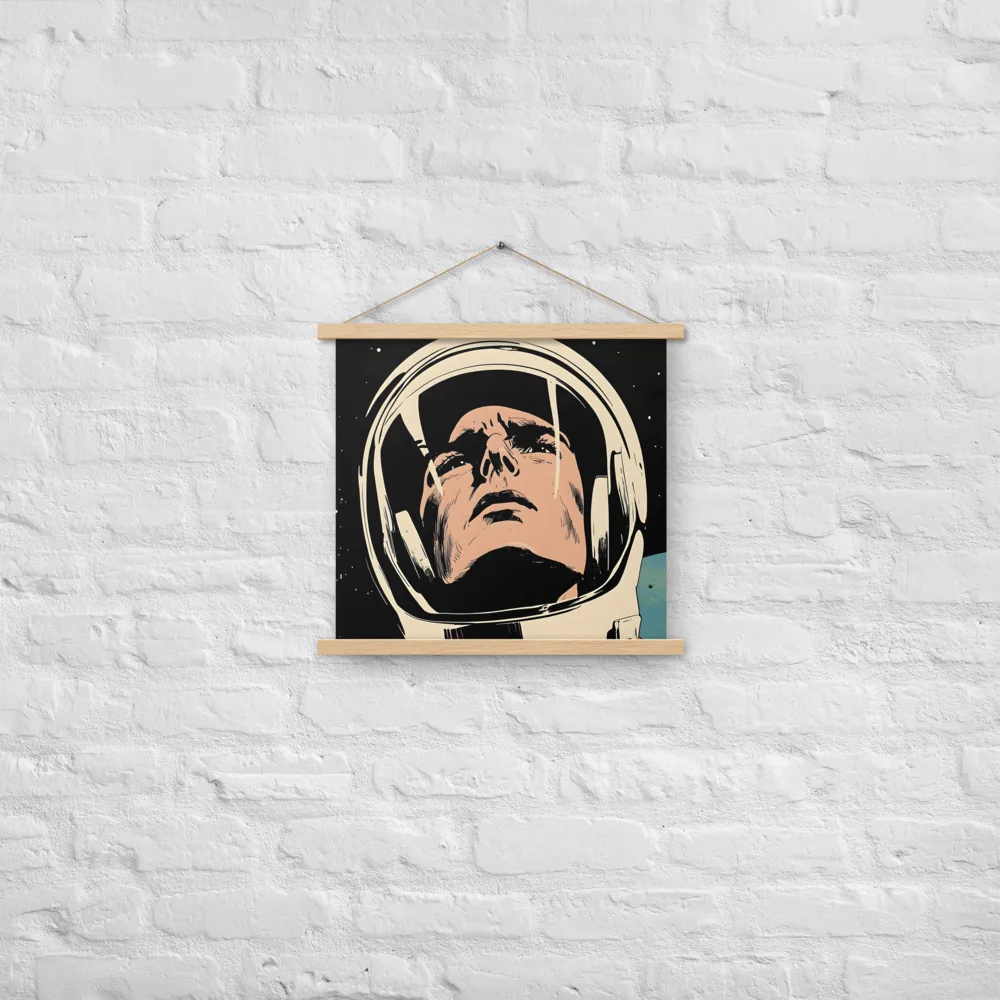 Gaze of the Astronaut | Poster With Oak Wood Hanger | 18″×18″