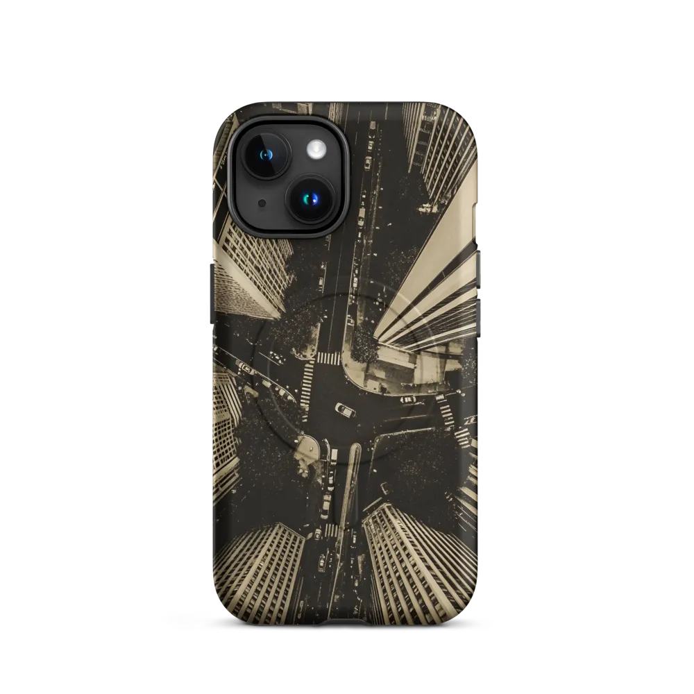 Urban Symphony: Aerial Perspective of City Life | Phone Case |  15 | MagSafe® Tough Case | Matte