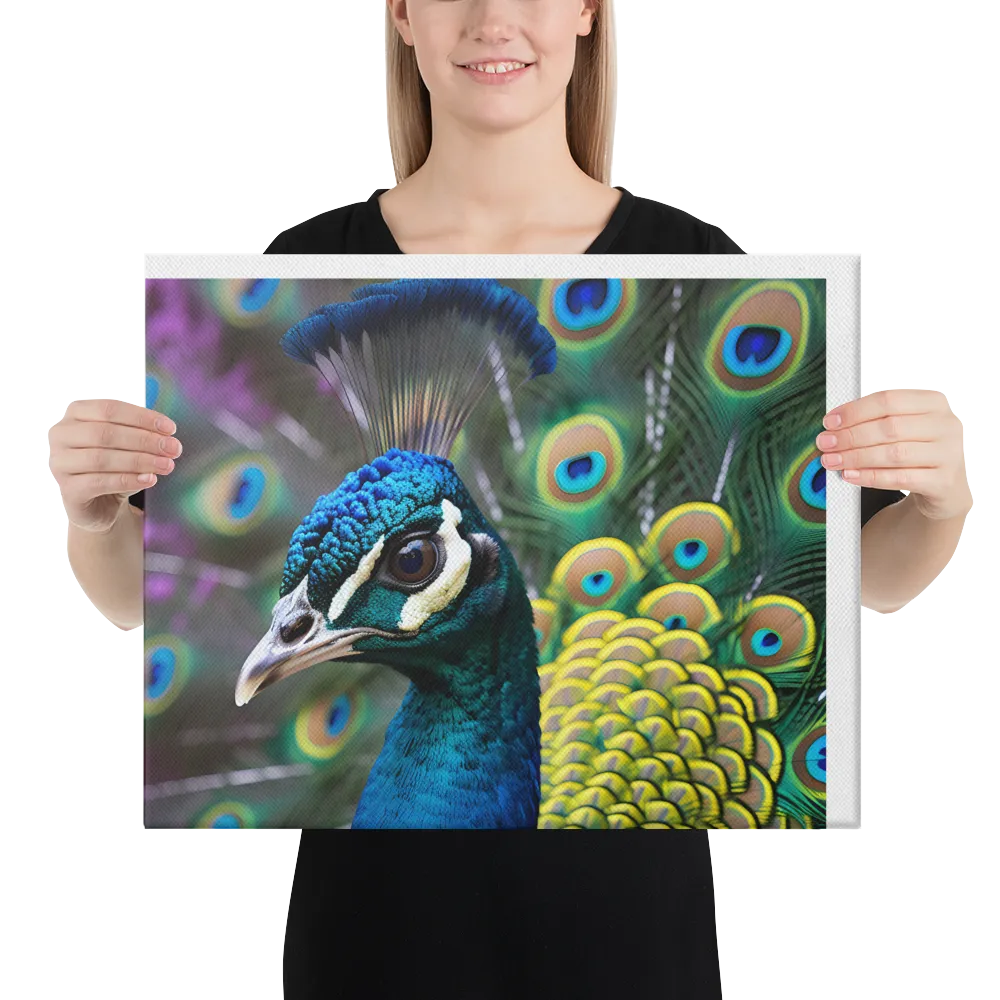 Regal Plumage: The Peacock's Splendor | Canvas | 16″×20″