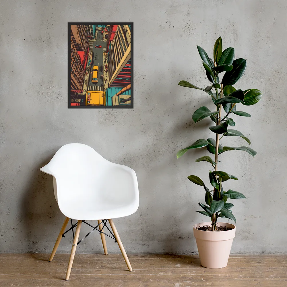 Urban Symphony | Poster with Black Frame | 18″×24″