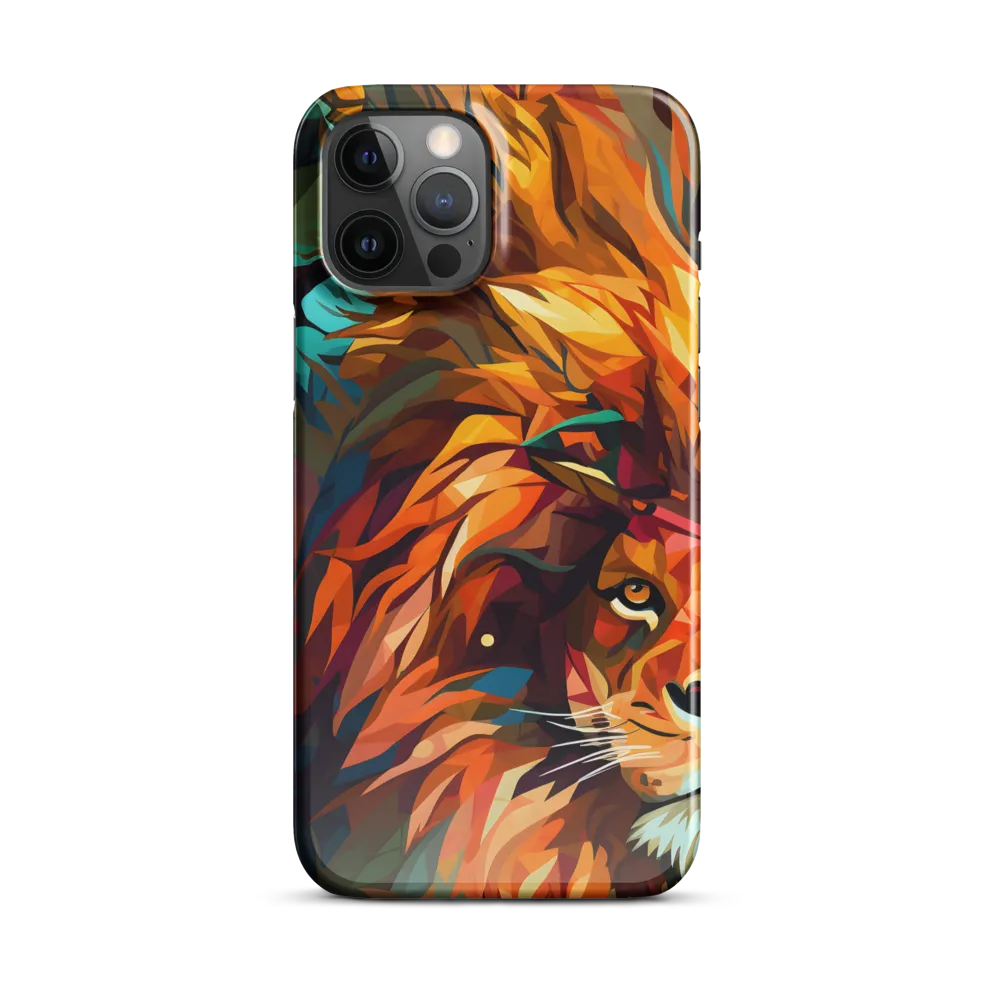 Majestic Gaze: The Polygonal Lion